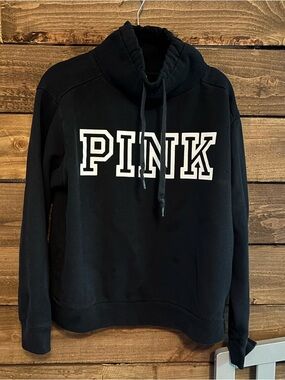 VS Pink cowl neck sweater in black